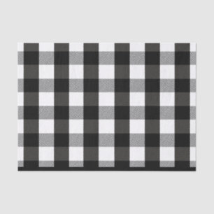 Black and White Lumberjack Plaid Tissue Paper