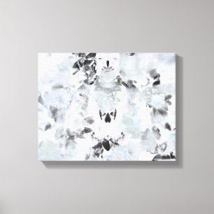 Black and white luxurious abstract modern art canvas print