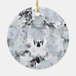 Black and white luxurious abstract modern art ceramic ornament