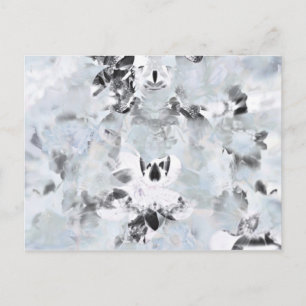 Black and white luxurious abstract modern art postcard