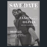 Black and White Magazine Cover Photo Wedding Magnet<br><div class="desc">Black and White Magazine Cover Photo Wedding magnet</div>