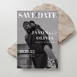 Black and White Magazine Cover Photo Wedding Save The Date<br><div class="desc">Black and White Magazine Cover Photo Wedding Save the Date</div>