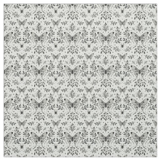 Black and White Magical Moth Fabric