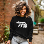 Black and White Mama Bear Sweatshirt<br><div class="desc">Custom printed apparel with trendy Mama Bear graphic. Visit our store for matching Baby Bear design. Use the design tools to personalize the design with your own colours, text and images. Choose from a wide range of women's and kids' t-shirts, baby bodysuits, or sweatshirt styles and colours.</div>