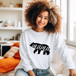 Black and White Mama Bear Sweatshirt<br><div class="desc">Custom printed apparel with trendy Mama Bear graphic. Visit our store for matching Baby Bear design. Use the design tools to personalize the design with your own colours, text and images. Choose from a wide range of women's and kids' t-shirts, baby bodysuits, or sweatshirt styles and colours.</div>