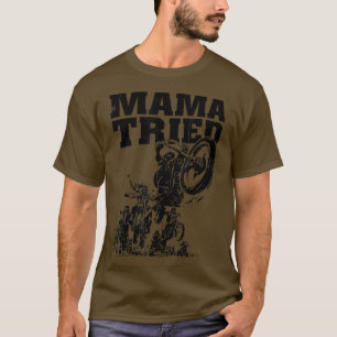 Black and White Mama Tried Love Country Music Moto T-Shirt