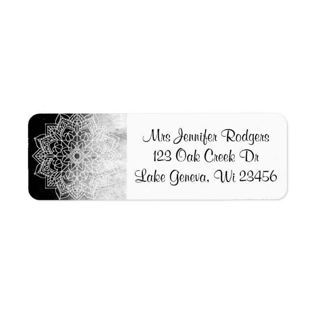 Black and White Mandala Abstract (Front)