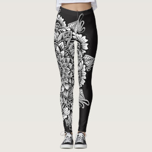 Black and White Mandala Leggings