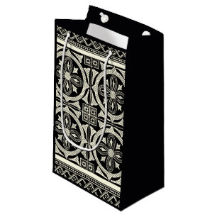 Black and White Mandala Motif by Vision Studio Small Gift Bag