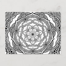  Black and White Mandala Trippy Psychedelic Hippie