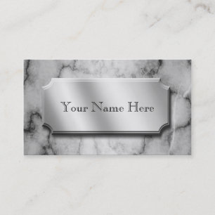Black and White Marble Business Card