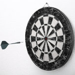 Black and White Marble Elegant Classic Dartboard<br><div class="desc">A classic but elegant dartboard design with alternating black marble and white marble triangles.</div>