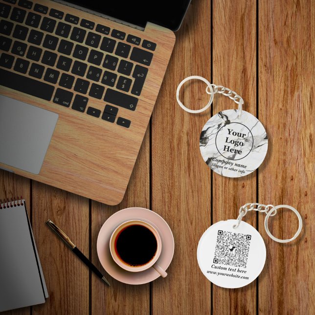 Black and white marble keychain (Creator Uploaded)