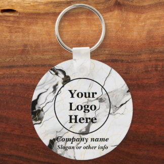 Black and white marble keychain