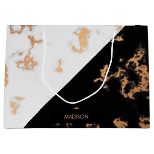Black and White Marble Large Gift Bag