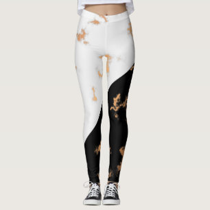Black and White Marble Leggings