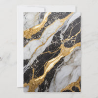 Black and White Marble Pattern with Gold