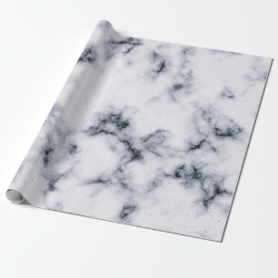 Black and White Marble Pattern Wrapping Paper