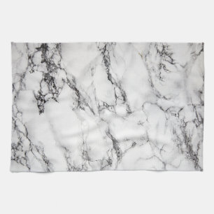 black and white marble stone kitchen towel