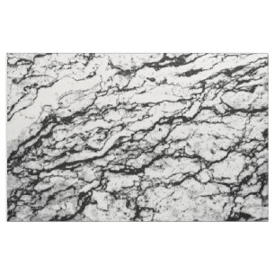 Black and White Marble Stone Pattern Fabric