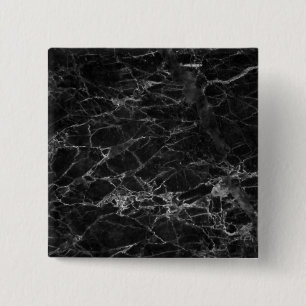 Black and White Marble Texture 2 Inch Square Button
