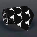 Black and white martial art karate kick pattern tie<br><div class="desc">Black and white martial art karate kick pattern neck tie. Patterned neck tie for dad, husband, coach, wedding groom, instructor, teacher, son etc. Cool Birthday or Father's Day gift idea for men. Clothing accessories with silhouette of fighter. Customizable background colour. Also great for other fight sports like ju jitsu, taekwondo,...</div>