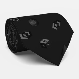 Black and white math pattern tie