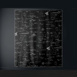 Black and White Mathematic Formulas Equations Tapestry<br><div class="desc">Black and white backdrop with a pattern of math formulas and equations. Perfect room decor for college rooms or as a graduation backdrop. Illustrated and designed by Patricia Alvarez.</div>
