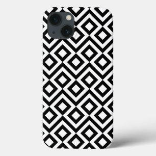 Black and White Meander Battery Case