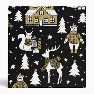 Black and white Merry Christmas Snowflakes set    Binder