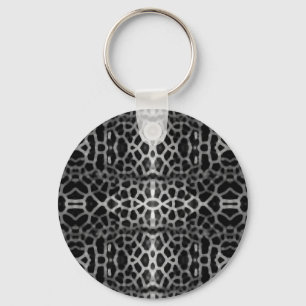 Black and white mesh pattern keychain