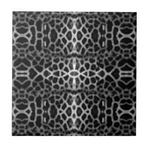 Black and white mesh pattern tile
