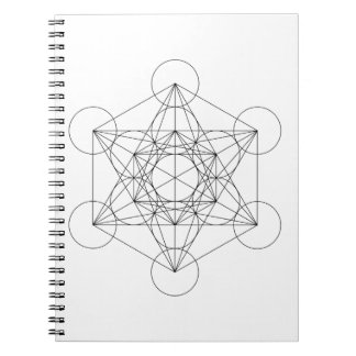 Black and White Metatron's Cube Notebook
