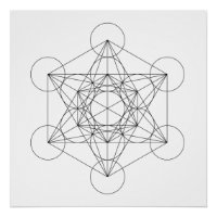 Black and White Metatron's Cube