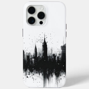 Black and White Metropolis iPhone 15 Pro Max Case