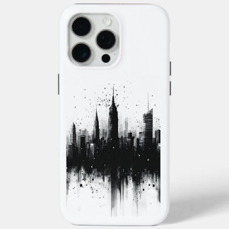 Black and White Metropolis iPhone 15 Pro Max Case