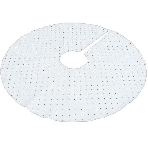 Black and White Micro Polka Dot 2 Brushed Polyester Tree Skirt