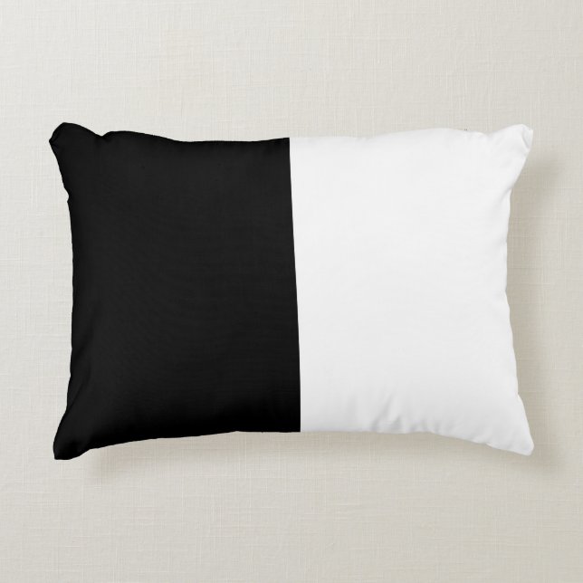 Black And White Middle Customize This Accent Pillow (Front)