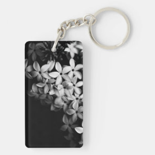 Black and white mini florals keychain
