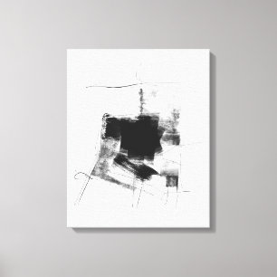 Black and White minimal Abstract Art Nr112 Canvas Print
