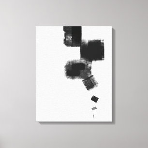 Black and White minimal Abstract Art Nr113 Canvas Print