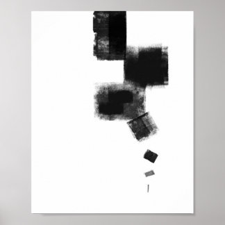 Black and White minimal Abstract Art Nr113 Poster