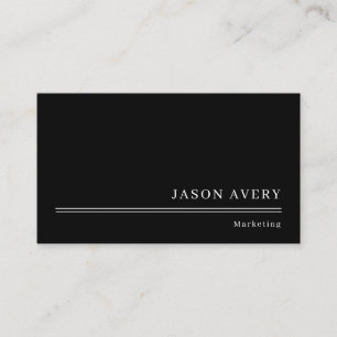 Black and White Minimal Professional  Business Card