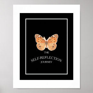 Black and White Minimal Self Reflection Guided  Poster