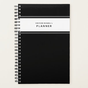 Black and White Minimal Simple Planner