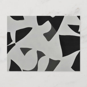 Black and white Minimalist Art Postcard