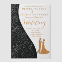 Black and White Minimalist Elegant Wedding