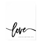 Black and White Minimalist Love | Typography