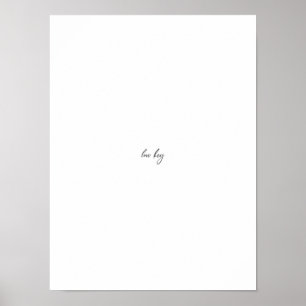 Black and White Minimalist Low Key Poster