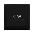 Black and White Minimalist Modern Monogram